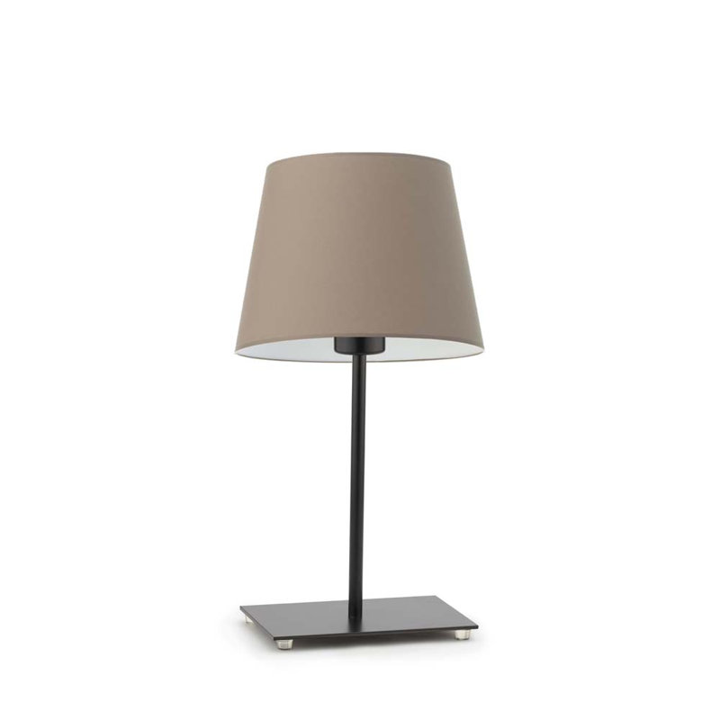Asaun Metal Table Lamp, Beige, Black