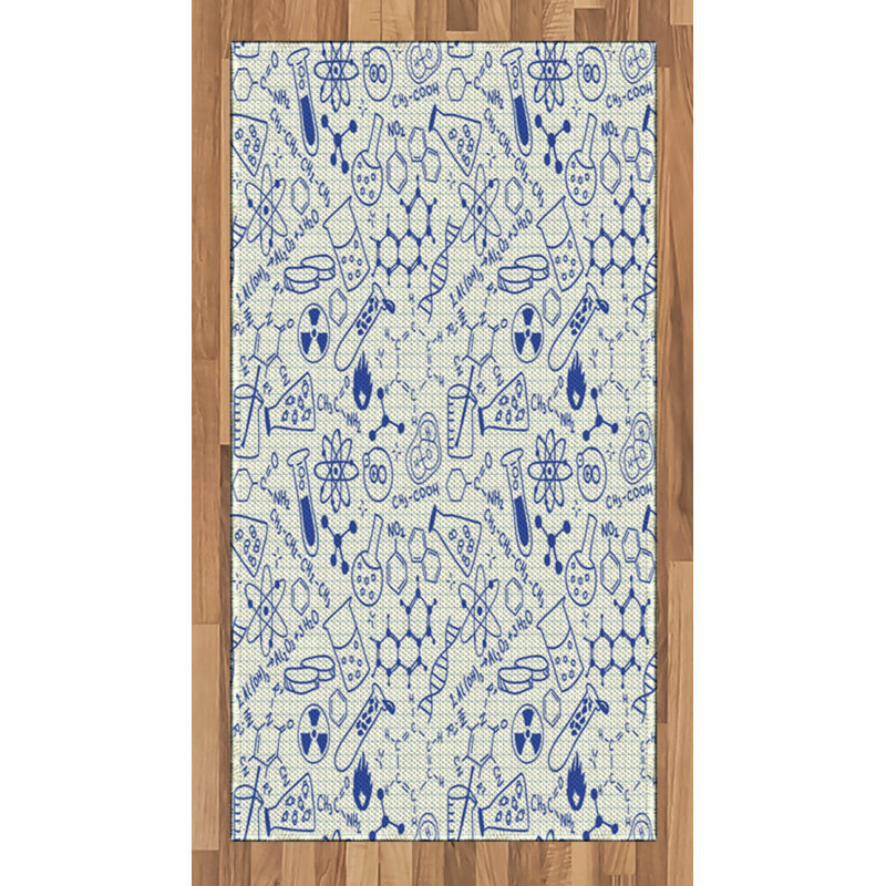 Tapis décoratif en fibre de polyester à haute densité, Rectangle 2 pi 7 po x 5 pi