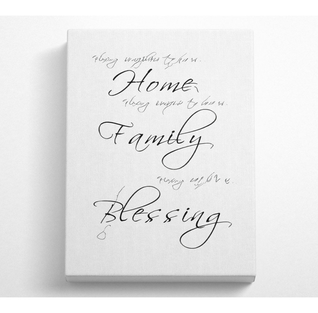 Home Quote Having Someplace To Go Is Home White - Wrapped Canvas Typography