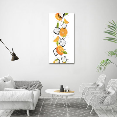 Oranges And Ice - Wrapped Canvas Print
