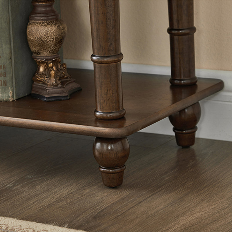 Console rectangulaire en bois massif noyer, 31.5" H x 55.12" W x 13.78" D