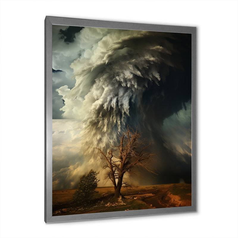 Beachman Storm torsion des éléments - Imprimé, Cadre photo argenté, H 20 po x l 12 po x P 1 po