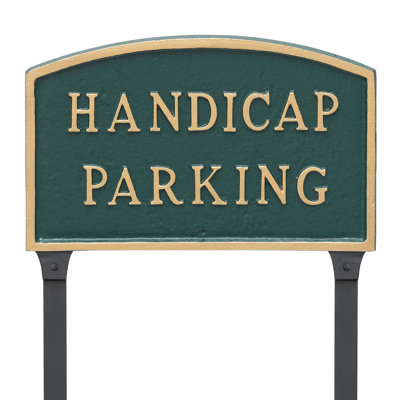 Handicap Parking Statement Address Garden Sign