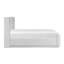 Lit plateforme élégant gris, cadre en contreplaqué, tête de lit à oreilles, placement de matelas Modern Interiors Direct