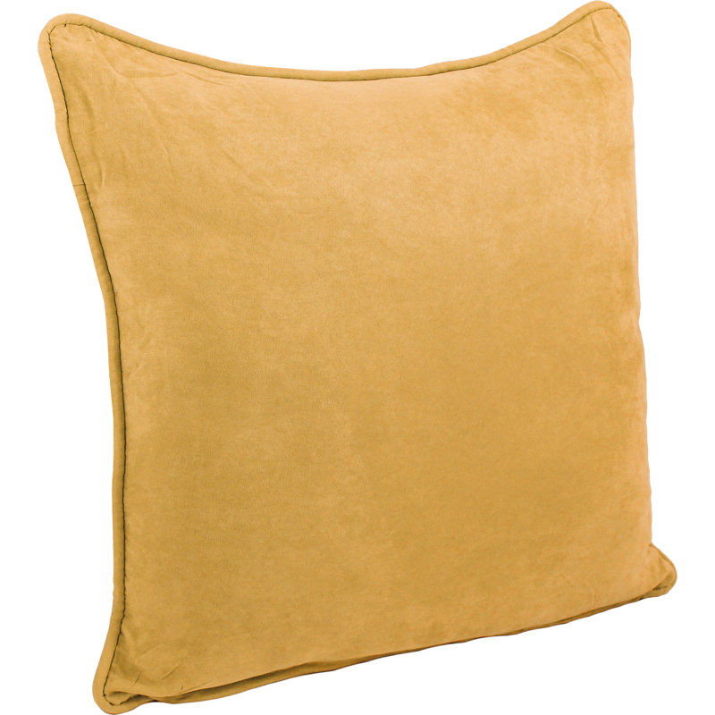 Jacquard Microsuede Reversible Throw Pillow, Lemon