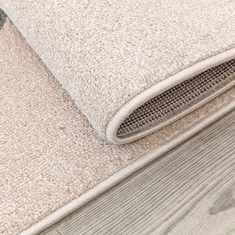  Tapis de dessin animé 5 pi x 7 pi | Tapis pour enfants | Beige brun