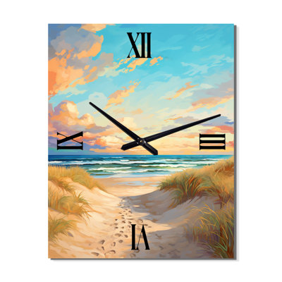 Beach Tranquillity Ocean In Spring - Beach Modern Wall Clock