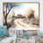 Toile avec cadre flottant or