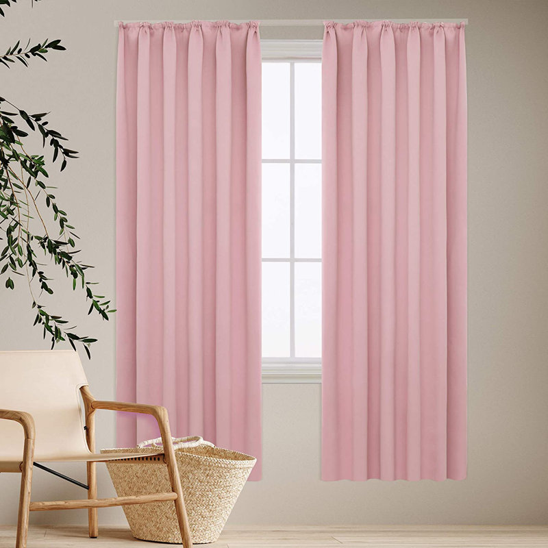 Deavin Blackout Curtain Pair, Width 140 x Drop 175cm, Silver Grey