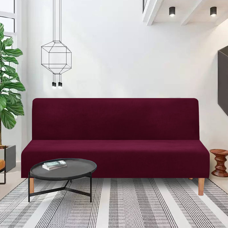 Housse de canapé sans accoudoirs Easy-Going, Vin rouge
