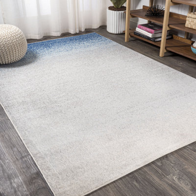 Yerby Modern Gradient Blue/Cream Rug
