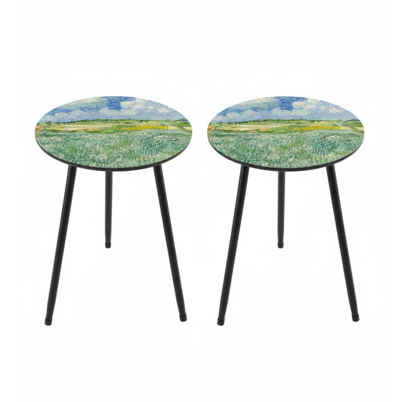 Round Metal Outdoor Side Table , 13.5cm cm W 13.5cm cm D