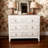 Retro Carved Cabinet, Bedside Table With 3 Drawers For Home Use 45.67*14.96*38.58 Inches