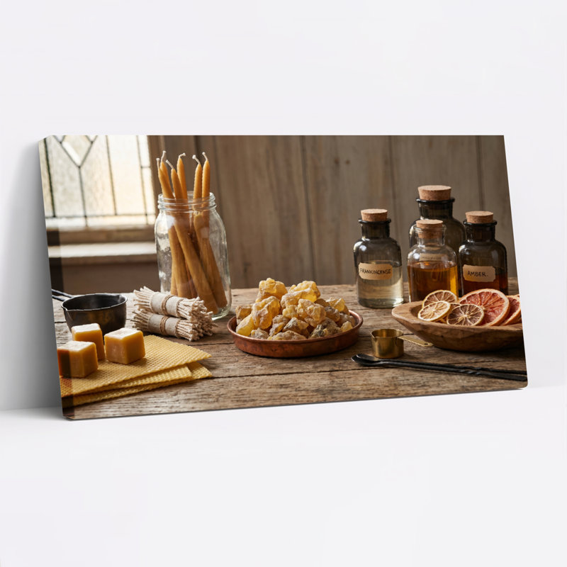 Ensemble de 1 tableau sur toile rustique pour cuisine, L 58 po x H 28 po, Toile tendue