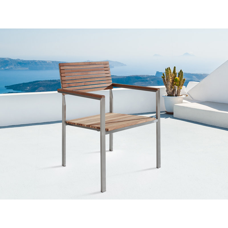 Stanek Stacking Patio Dining Armchair with Cushion