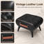 Tabouret en cuir de haute qualité, équipé de poignées portables et de pieds en métal; Repose-pieds carré moderne et minimaliste avec espace de rangement caché, disponible en plusieurs couleurs, convenant au salon-132900152