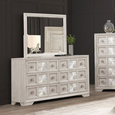 Commode 6 tiroirs avec miroir Belue