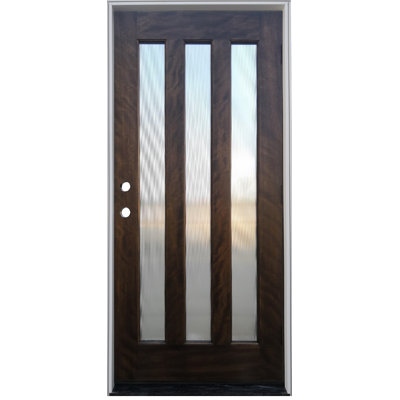 Porte d'entrée en acajou pré-suspendu