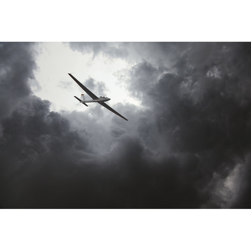 Glider In Storm by Spooh - Wrapped Canvas Print, 20cm H x 30cm W