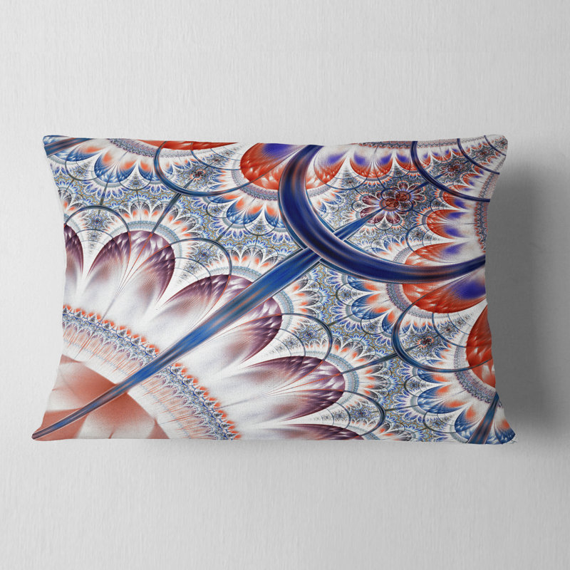 Coussin lombaire à motif floral fractal
