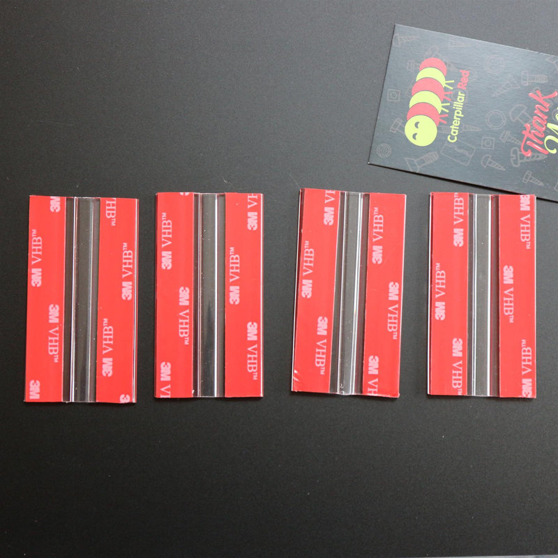 75mm Acrylic Flexible Hinges - No Glue Required Low Profile Plexiglass, Transparent, Continuous Acrylic Piano Hinges