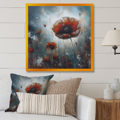 Champ de coquelicots rouges - impressions sur toile florales
