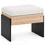 Banc d'appoint Tessa 22 po en chenille rembourré de mousse, ivoire-663211846