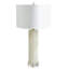 Alabaster Cylinder Table Lamp-Brass