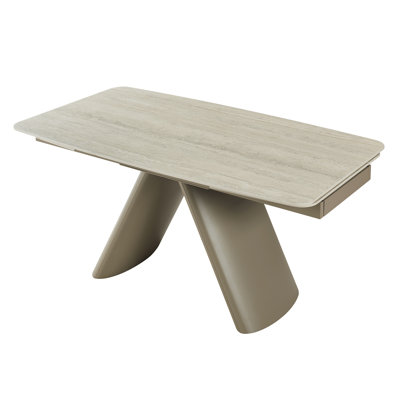 Expandable Sintered Stone Dining Table, Modern Style For Home