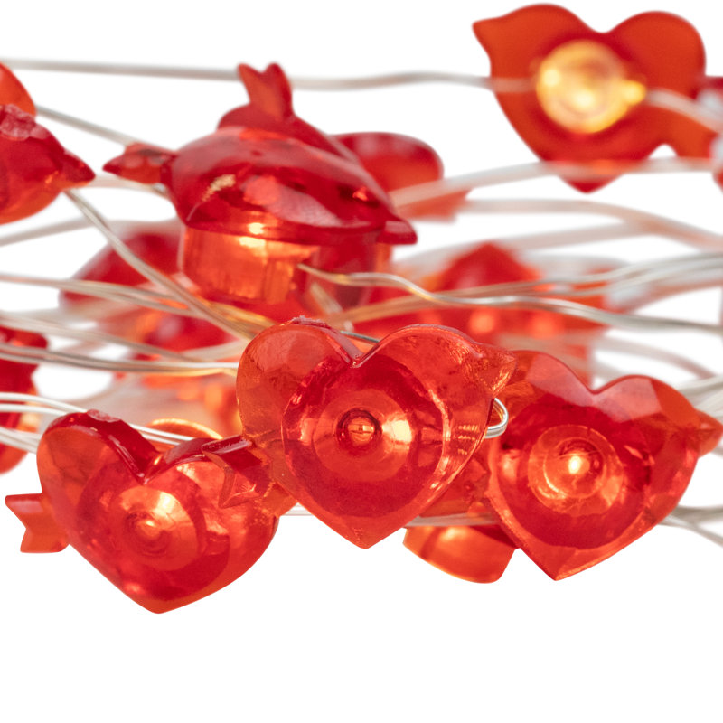 Guirlande 20 lumières à DEL cœur et flèche pour la Saint-Valentin