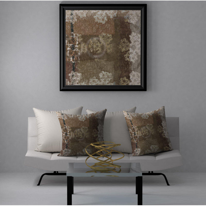 Abstract Throw Pillow, 24" H x 24" W