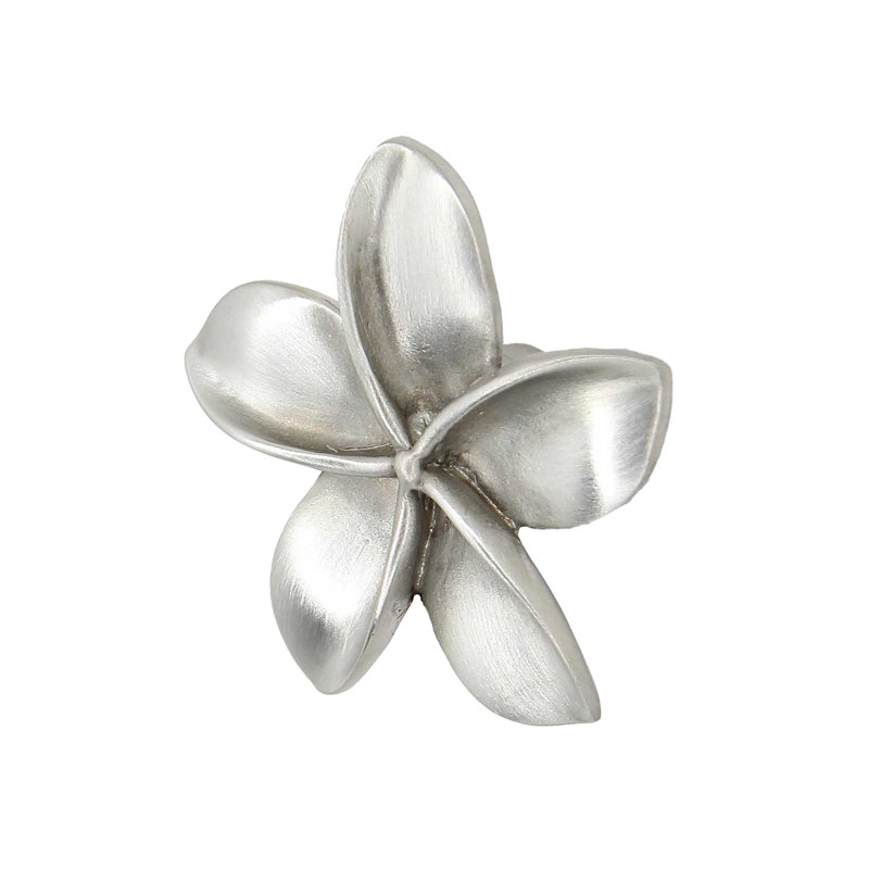 Poignée Plumeria, Nickel brossé, L 2 po x l 2 po, 1