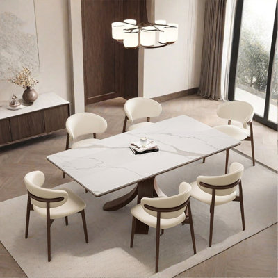 Italian style fashion simple dining table sets