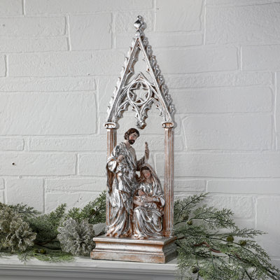  23" Resin Cathedral Holy Family