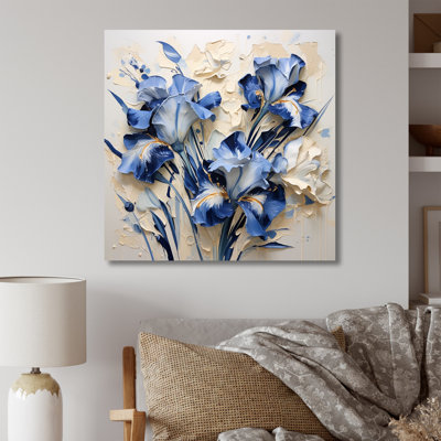 " Blue And White Garden Of Irises II "