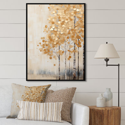 " Minimalism Golden Trees Harmony III "