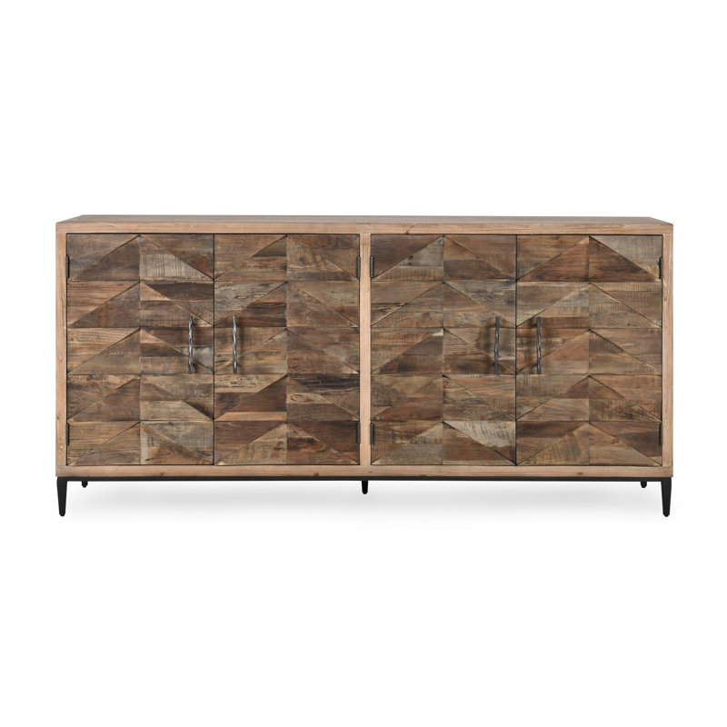 Mave Organic Brown Solid Wood 76'' Transitional Sideboard