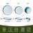 Star Stoneware Dinnerware Sets, 12 Pieces Dish Set, Light Blue With Brown Rim-1307201247