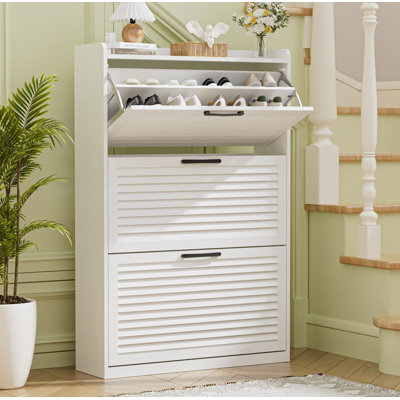 24 Pair Shoe Storage Cabinet