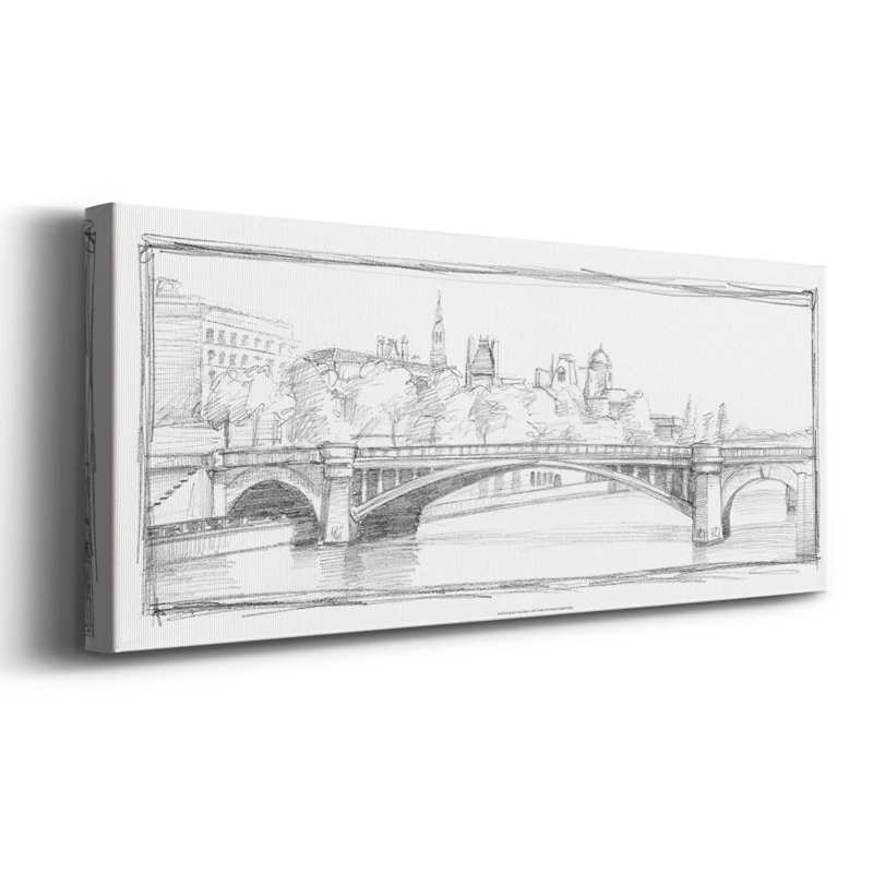 " Pont De Notre Dame ", 24" H x 60" W x 1.5" D