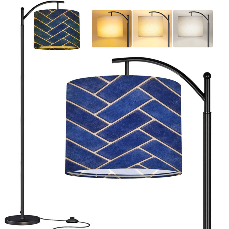  Lampe sur pied à chevrons Arc