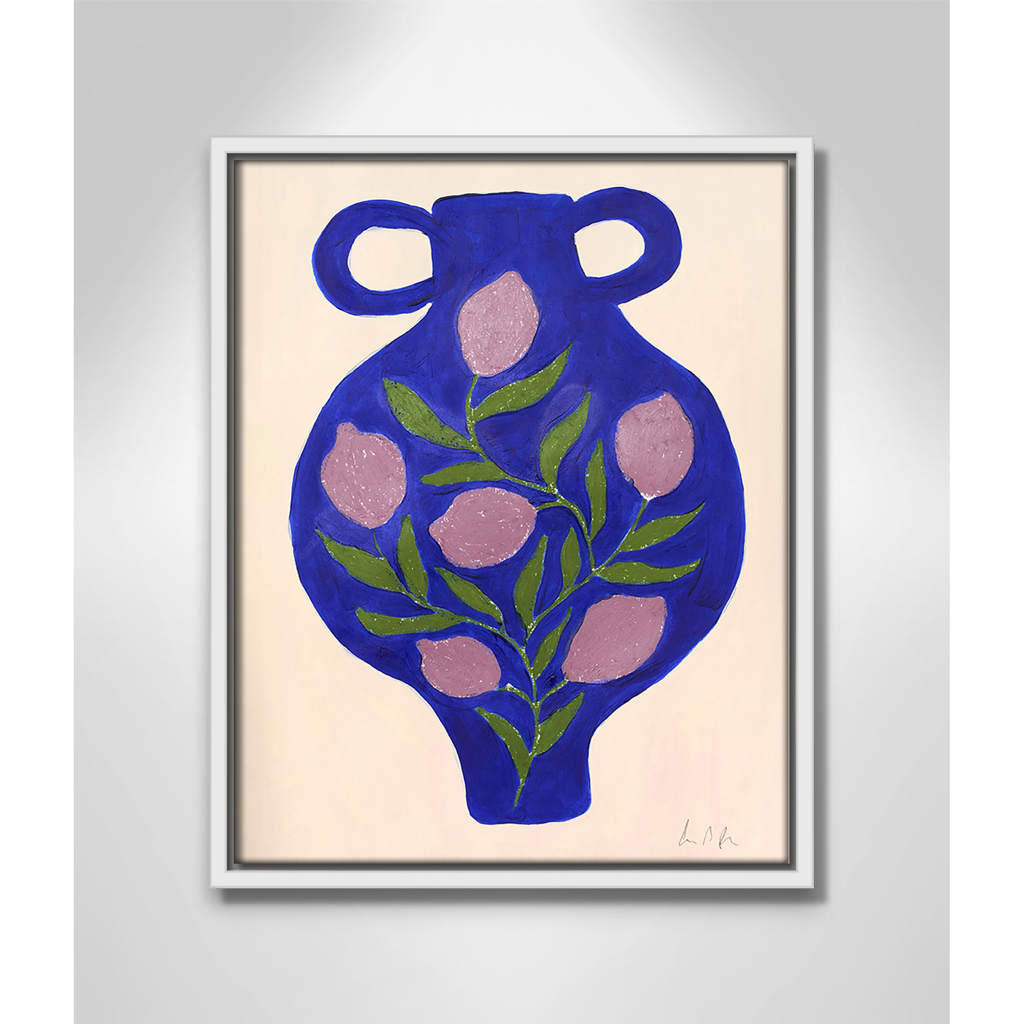 Vase No. 03 Print by Camilla Bergqvist, 15.5" H x 12.5" W, White