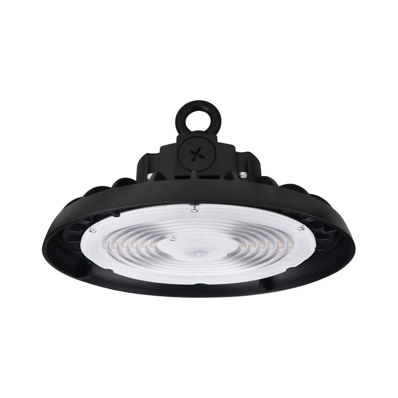 UFO DEL ronde haute hauteur - 200 à 300 W - 32 000 à 48 000 lumens - 3CCT sélectionnable - 277 à 480 V - intensité variable - finition noire - éclairage d'entrepôt et commercial
