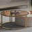 Modern light luxury round coffee table combo