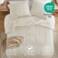 Ensembles de literie en chenille luxueux avec revers en sherpa ultra doux, double / grand, ivoire