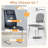 79'' Marble-Patterned Wood Dining Table Set for 10-329440484-331281788