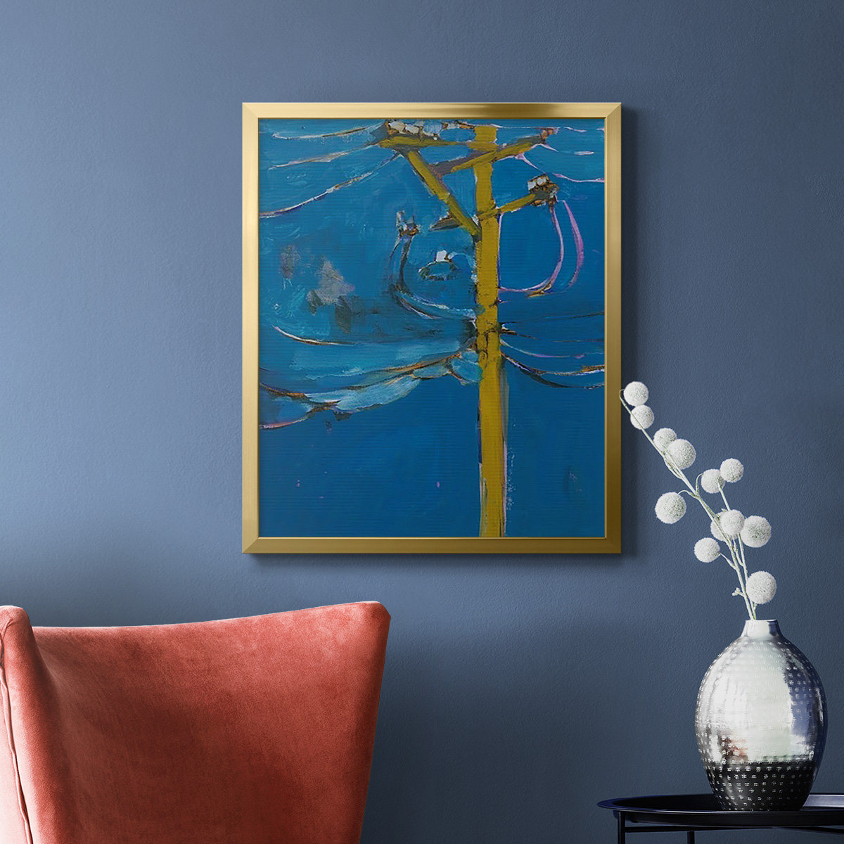 Winston Porter Wires IV Premium Framed Canvas - Ready to Hang | Wayfair