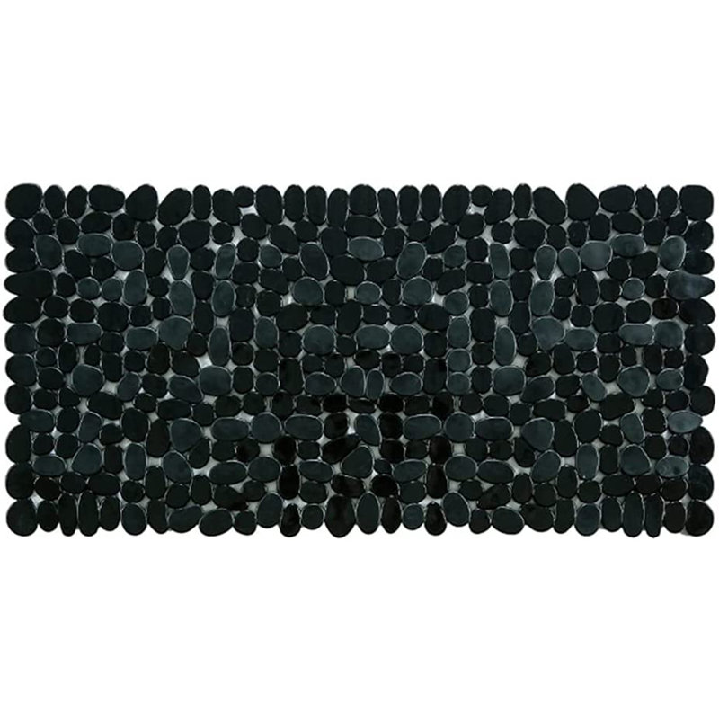 Tapis de bain antidérapant 35 "Spa Pebbles, Mauve, L 16 po x L 35 po