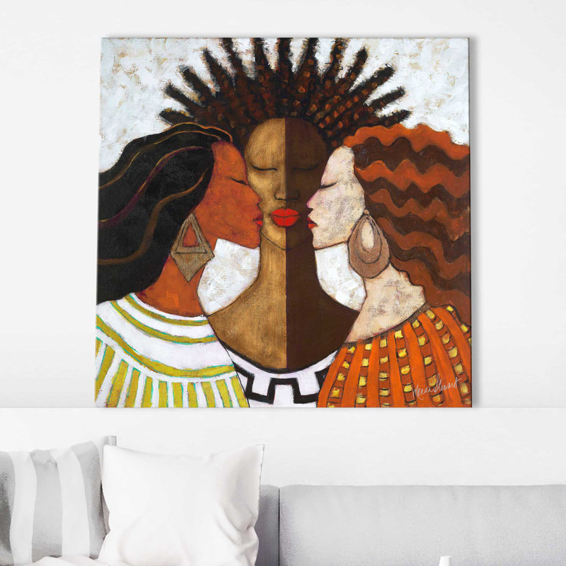 Chaque femme par Monica Stewart - Peinture, Toile tendue, H 28 po x l 28 po x P 1,5 po