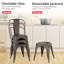 Ensemble de 4 chaises de salle à manger empilables Perdomo -486230894